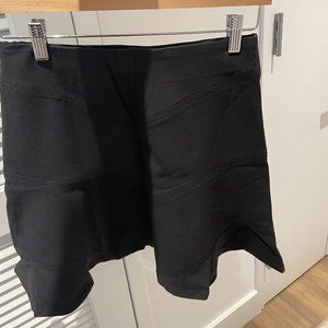 Ann Taylor (Size 0) Black A-line Skirt with Detailing